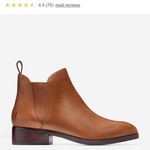 Coke Haan brown leather booties